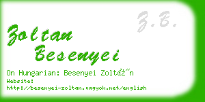 zoltan besenyei business card